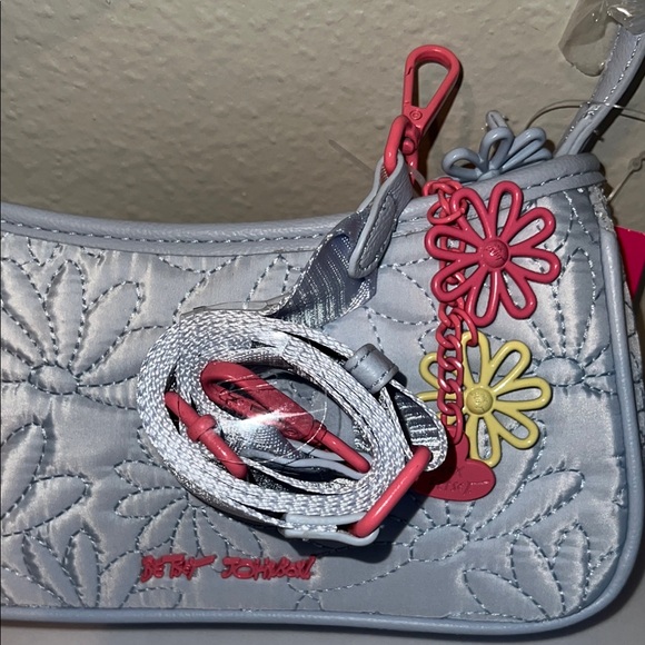 Betsey Johnson Shoulder/Crossbody Bag with Floral Design - Picture 9 of 14